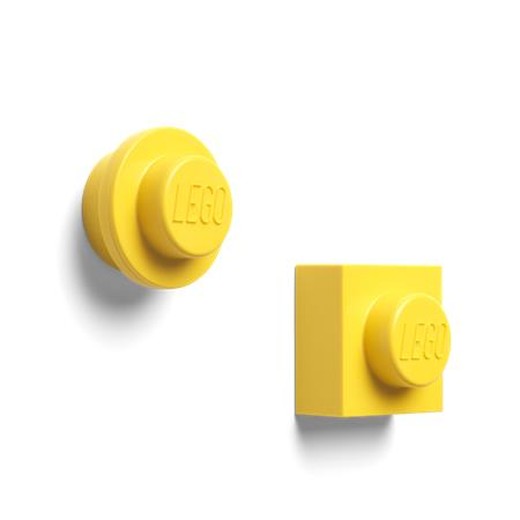 Magnetky, 2 rôzne tvary, LEGO, žlté