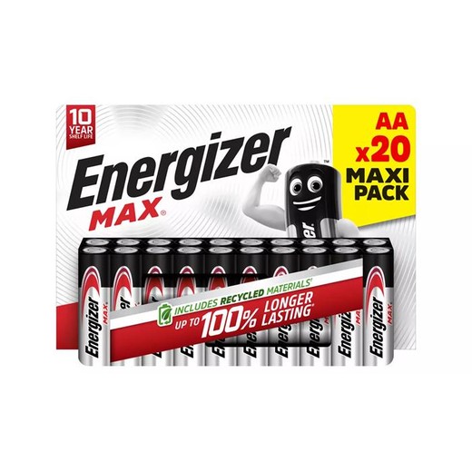 Batéria, AA tužková, 20 ks, ENERGIZER "Max"