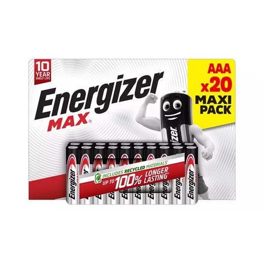 Batéria, AAA mikro, 20 ks, ENERGIZER "Max"