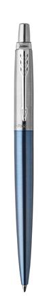 Guľôčkové pero, 0,7 mm, strieborný klip, Waterloo modré telo pera, PARKER, "Royal Jotter", modré
