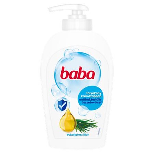 Tekuté mydlo, s antibakteriálnou zložkou, 250 ml, BABA, eukalyptus