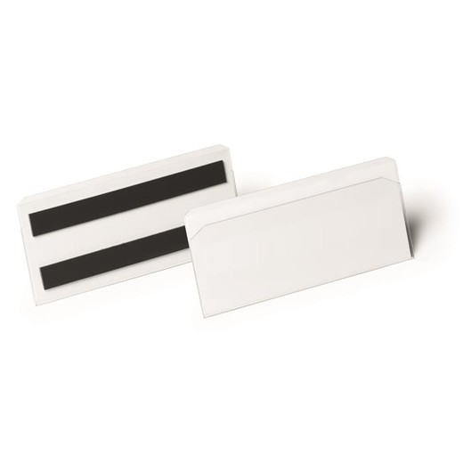 Logistické vrecko, magnetické, 150x67 mm, hotizontálne, DURABLE "HARD COVER", priehľadné
