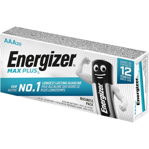 Batéria, AAA mikro, 20 ks, ENERGIZER "Max Plus"