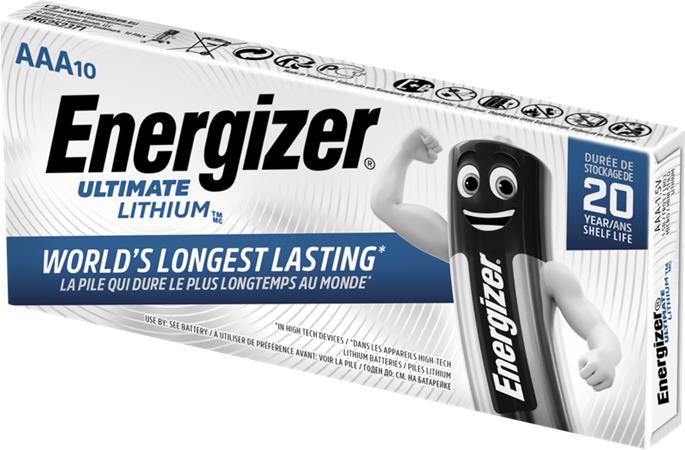 Batéria, AAA mikro, 10 ks, Lítium, ENERGIZER "Ultimate Lithium"