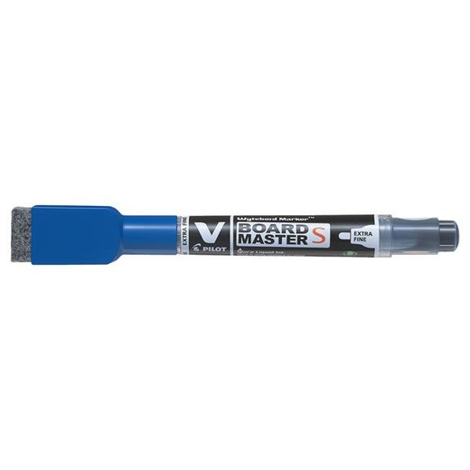 Popisovač na tabule, s hubkou 1,3 mm, EF, kuželový hrot, PILOT "V-Board Master S", modrý