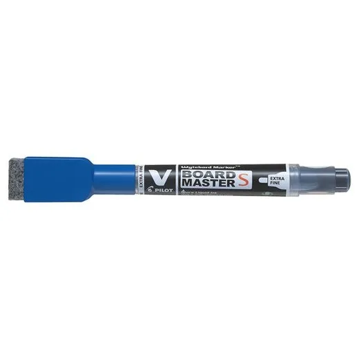 Popisovač na tabule, s hubkou 1,3 mm, EF, kuželový hrot, PILOT "V-Board Master S", modrý