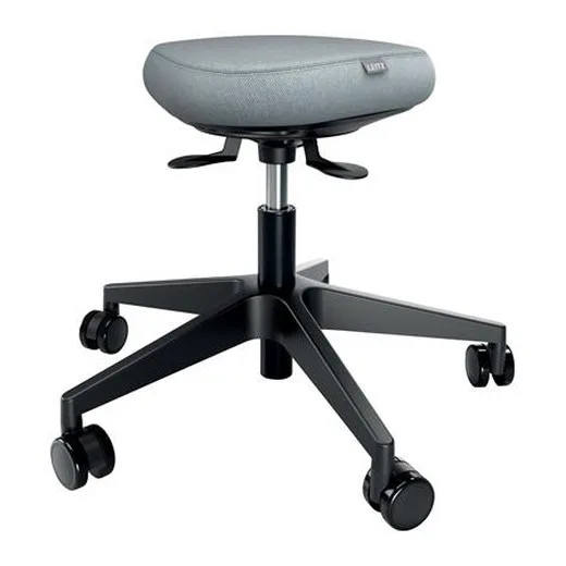 Pracovná stolička, s kolieskami, ergonomická, LEITZ "Ergo Comfort Active", svetlosivá
