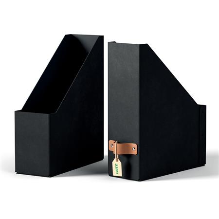 Zakladač, kartónový, 100 mm, LEITZ "Puro", čierny
