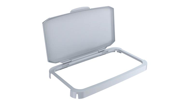 Výklopné veko pre 60 l odpadkový kôš, plast, DURABLE "Durabin®", sivé