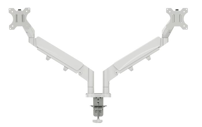 Rameno na dva monitor, LEITZ "Ergo Dual", svetlosivá