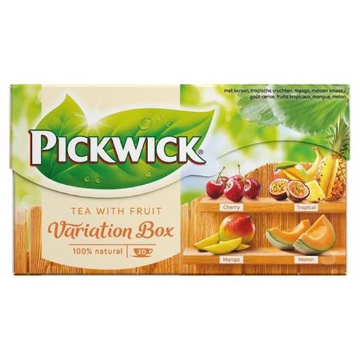 Čierny čaj, 20x1,5 g, PICKWICK "Variácie Orange" višňa, tropické ovocia, mango, meló žltý