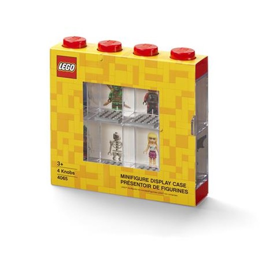 Zberateľská krabica na minifigúrky, 8 priehradiek, LEGO, červená