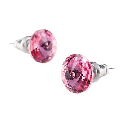 Náušnice, s ružovým SWAROVSKI® krištáľom, špicaté, 8 mm, ART CRYSTELLA®