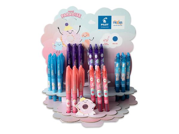 Roller, displej, 0,35 mm, odstrániteľné písmo, PILOT "Frixion Ball Fancy", "Frixion Clicker Fancy", mix