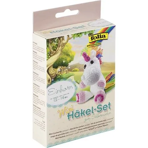 Mini súprava na háčkovanie, FOLIA, „Unicorn”