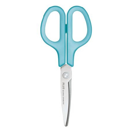 Nožnice, univerzálne, pre ľavákov, 17,5 cm, PLUS "Fitcut Curve", svetlomodré