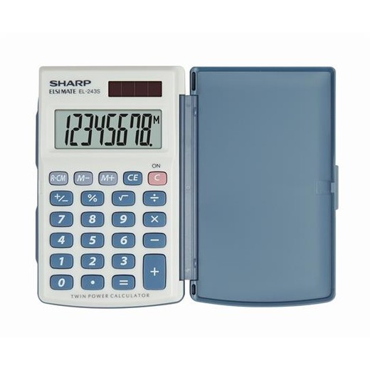 Kalkulačka, vrecková,  8 miestny displej, SHARP "EL-243S"