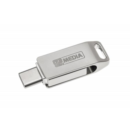 USB kľúč, 32GB, USB 3.2 Gen1+ USB-C, hliníkový kryt, MYMEDIA "Dual" (by VERBATIM)