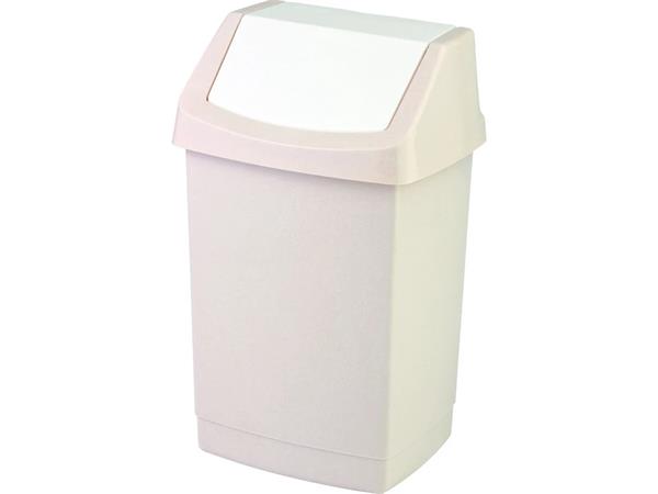 Odpadkový kôš s výklopným vekom, 15 l, CURVER "Click-It", savana