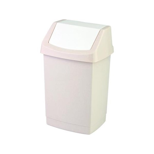 Odpadkový kôš s výklopným vekom, 15 l, CURVER "Click-It", savana