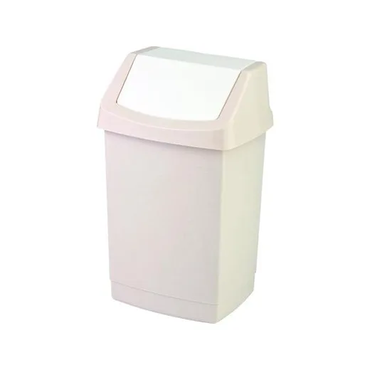Odpadkový kôš s výklopným vekom,  15 l, CURVER "Click-It", savana