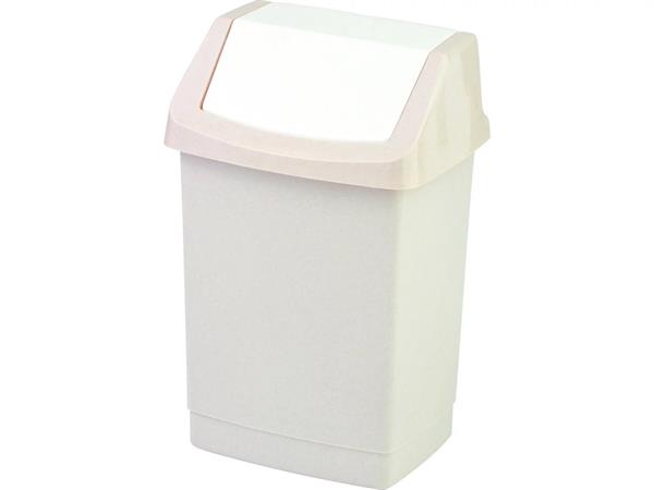 Odpadkový kôš s výklopným vekom,  25 l, CURVER "Click-It", savana
