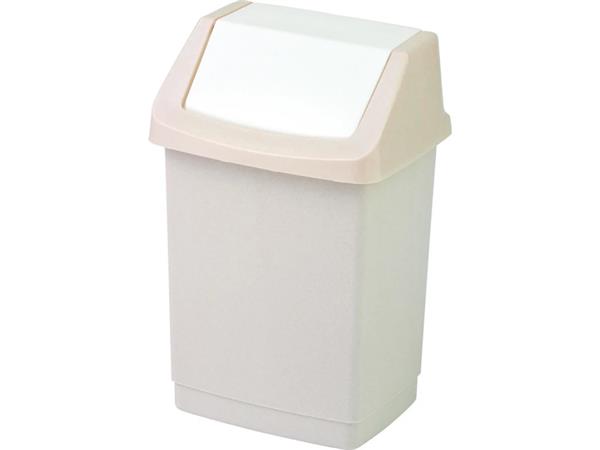 Odpadkový kôš s výklopným vekom,  50 l, CURVER "Click-It", savana