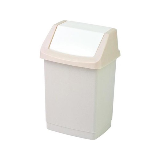 Odpadkový kôš s výklopným vekom, 50 l, CURVER "Click-It", savana