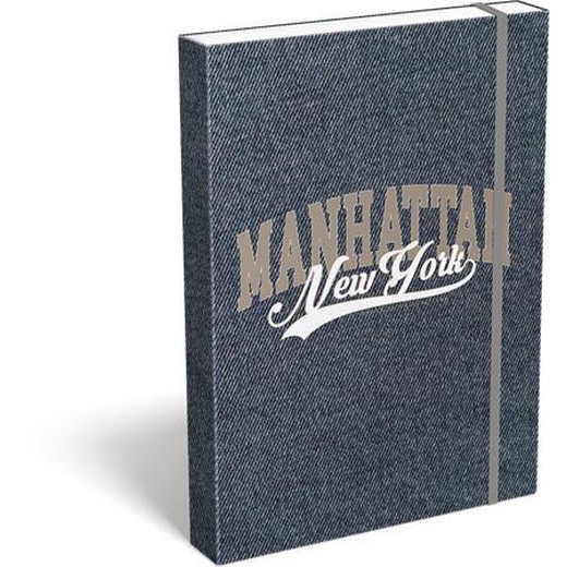 Box na zošity, A4, LIZZYSULI, Manhattan New York, denim
