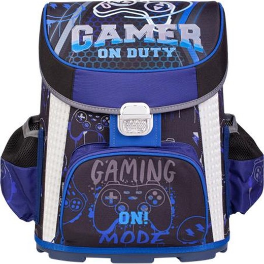 Školská taška, na zips, pre 1.-2. ročník, LIZZYSULI "Esports", Gamer on duty