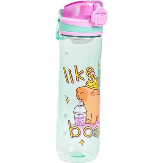 Fľaša, 600 ml, LIZZYSULI, Lollipop Capybara, zelená-fialová