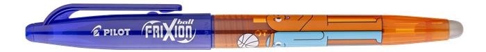 Roller, 0,35 mm, odstrániteľné písmo, s vrchnákom, PILOT "Frixion Ball Friends",oranžový