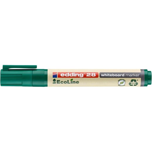 Popisovač na biele a flipchartové tabule, 1,5-3 mm, kuželový, EDDING "28 Ecoline", zelený