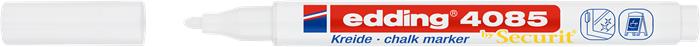 Kriedový popisovač, 1-2 mm, kuželový, EDDING "4085", biely