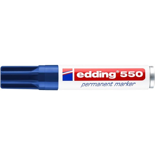 Permanentný popisovač, 3-4 mm, EDDING "550", modrý