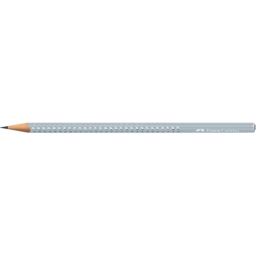 Grafitová ceruzka, B, trojhranná, FABER-CASTELL "Sparkle Aurora", ľadová modrá