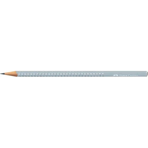 Grafitová ceruzka, B, trojhranná, FABER-CASTELL "Sparkle Aurora", ľadová modrá