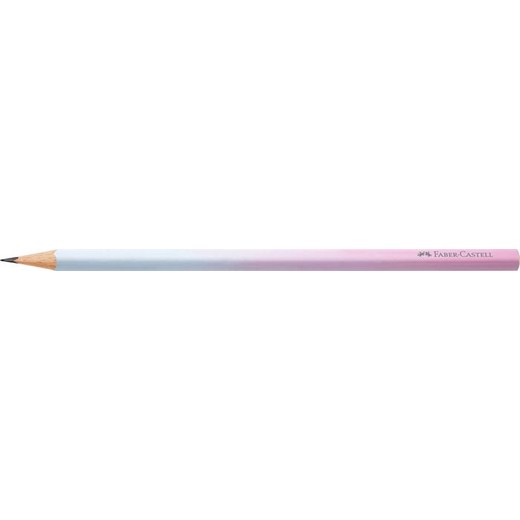 Grafitová ceruzka, B, trojhranná, FABER-CASTELL "Flow", ružová-modrá