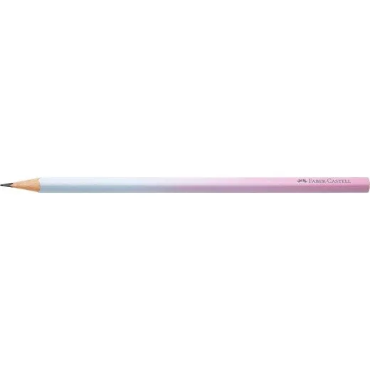 Grafitová ceruzka, B, trojhranná, FABER-CASTELL "Flow", ružová-modrá