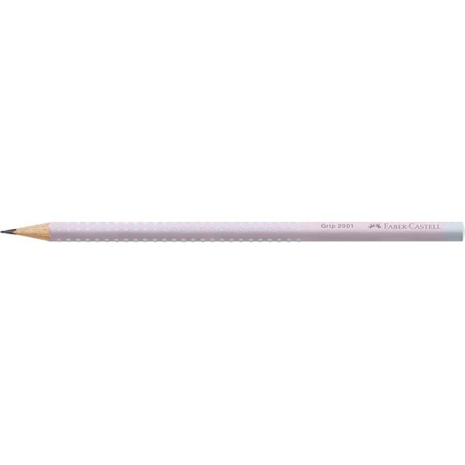 Grafitová ceruzka, B, trojhranná, FABER-CASTELL "Grip 2001 Flow", ružová-modrá