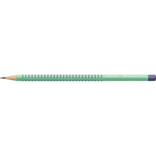 Grafitová ceruzka, B, trojhranná, FABER-CASTELL "Grip 2001 Flow", tyrkysová-modrá