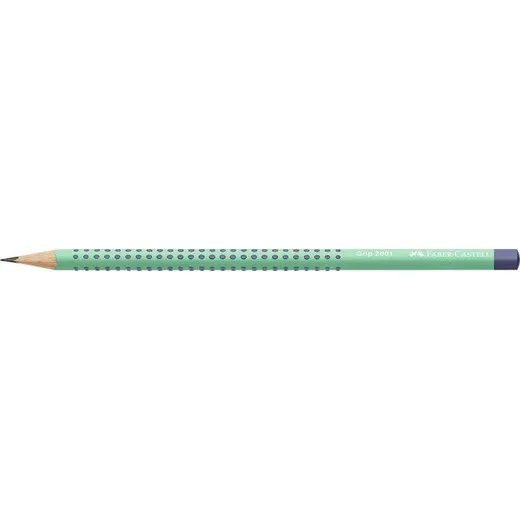 Grafitová ceruzka, B, trojhranná, FABER-CASTELL "Grip 2001 Flow", tyrkysová-modrá