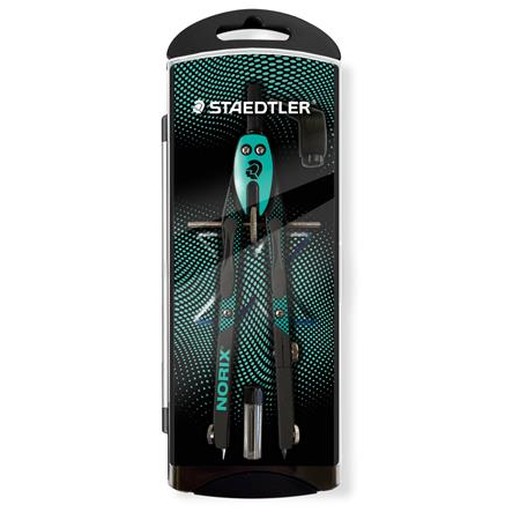 Kružidlo, precízne, 3-dielne, STAEDTLER "Norix® 555", zelené
