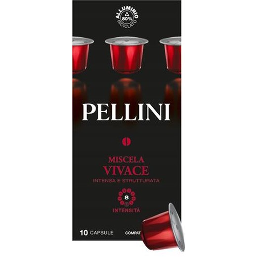 Kávové kapsule, do kávovarov Nespresso®, 10 ks, PELLINI, "Vivace"
