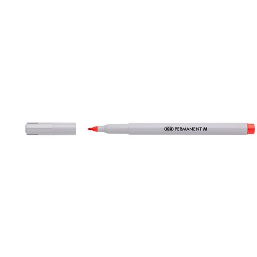 Permanentný popisovač, 1-1,5 mm, ICO "Permanent M", červený