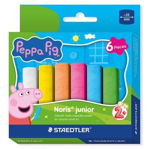 Krieda na asfalt, jumbo, STAEDTLER "Noris® junior 2365", Peppa Pig, 6 farieb