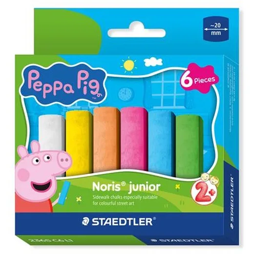 Krieda na asfalt, jumbo, STAEDTLER "Noris® junior 2365", Peppa Pig, 6 farieb