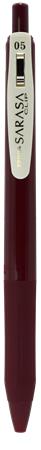 Gélové pero, 0,33 mm, stláčací mechanizmus, ZEBRA "Sarasa Clip Vintage", tmavočervené