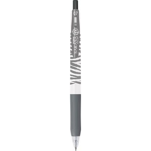 Gélové pero, 0,33 mm, stláčací mechanizmus, pruhované telo, ZEBRA "Sarasa Clip Pastel", pastelovo čierne