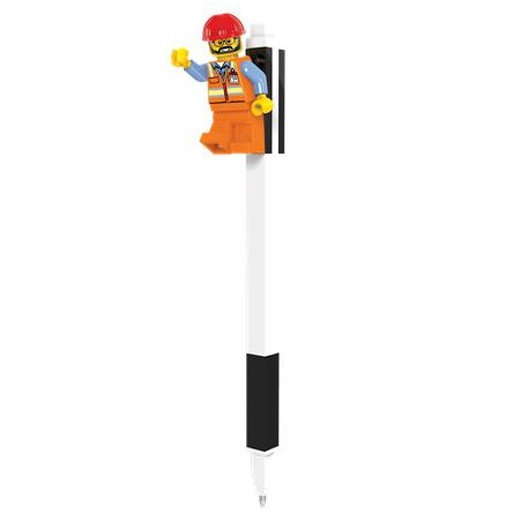 Gélové pero, 0,7 mm, s vrchnákom, s mini figúrkou, LEGO, čierne
